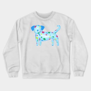 Spotted dog in primary colours Crewneck Sweatshirt